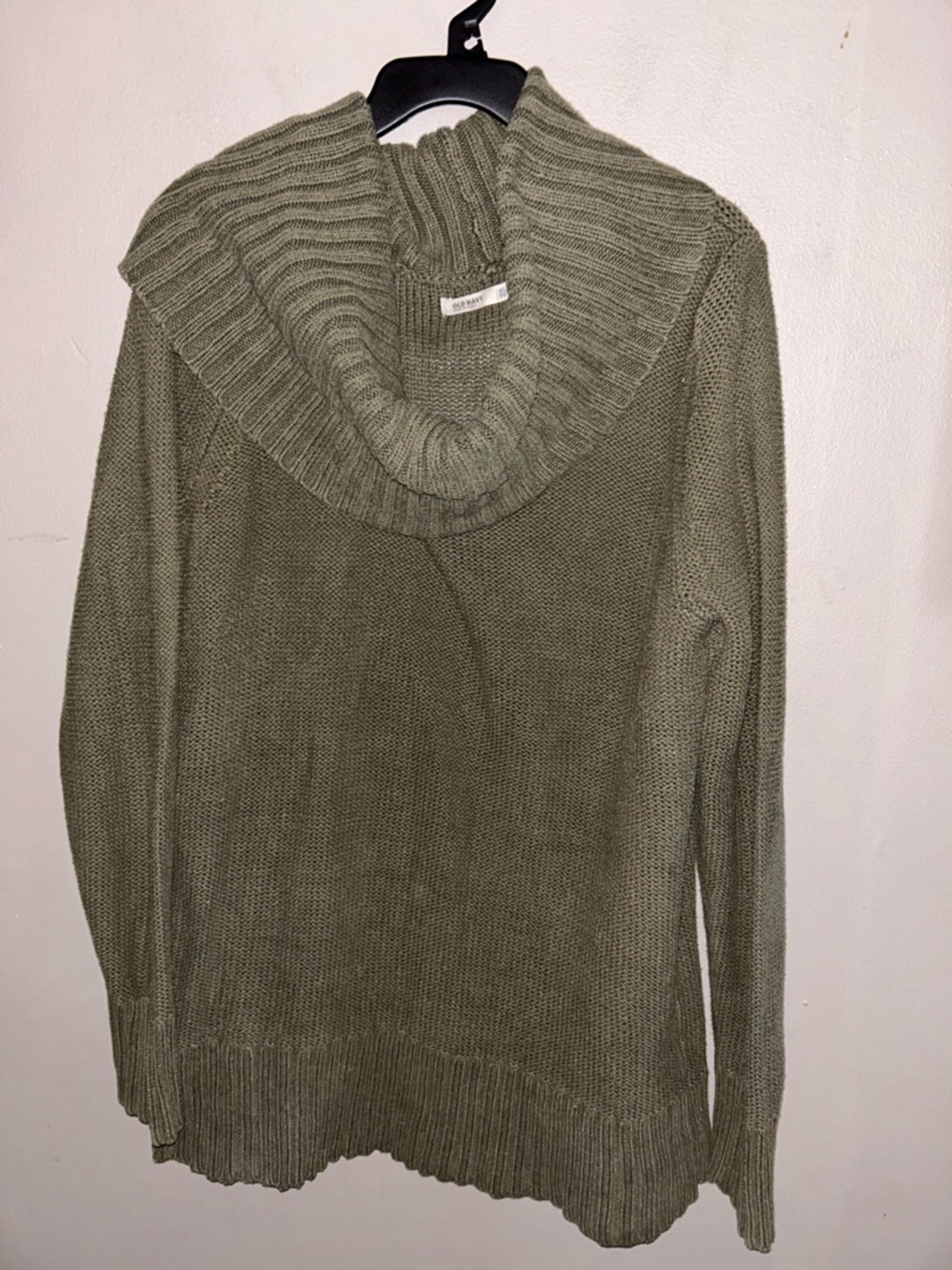 Old Navy Sweater - muted olive green cowl neck long sleeve cozy